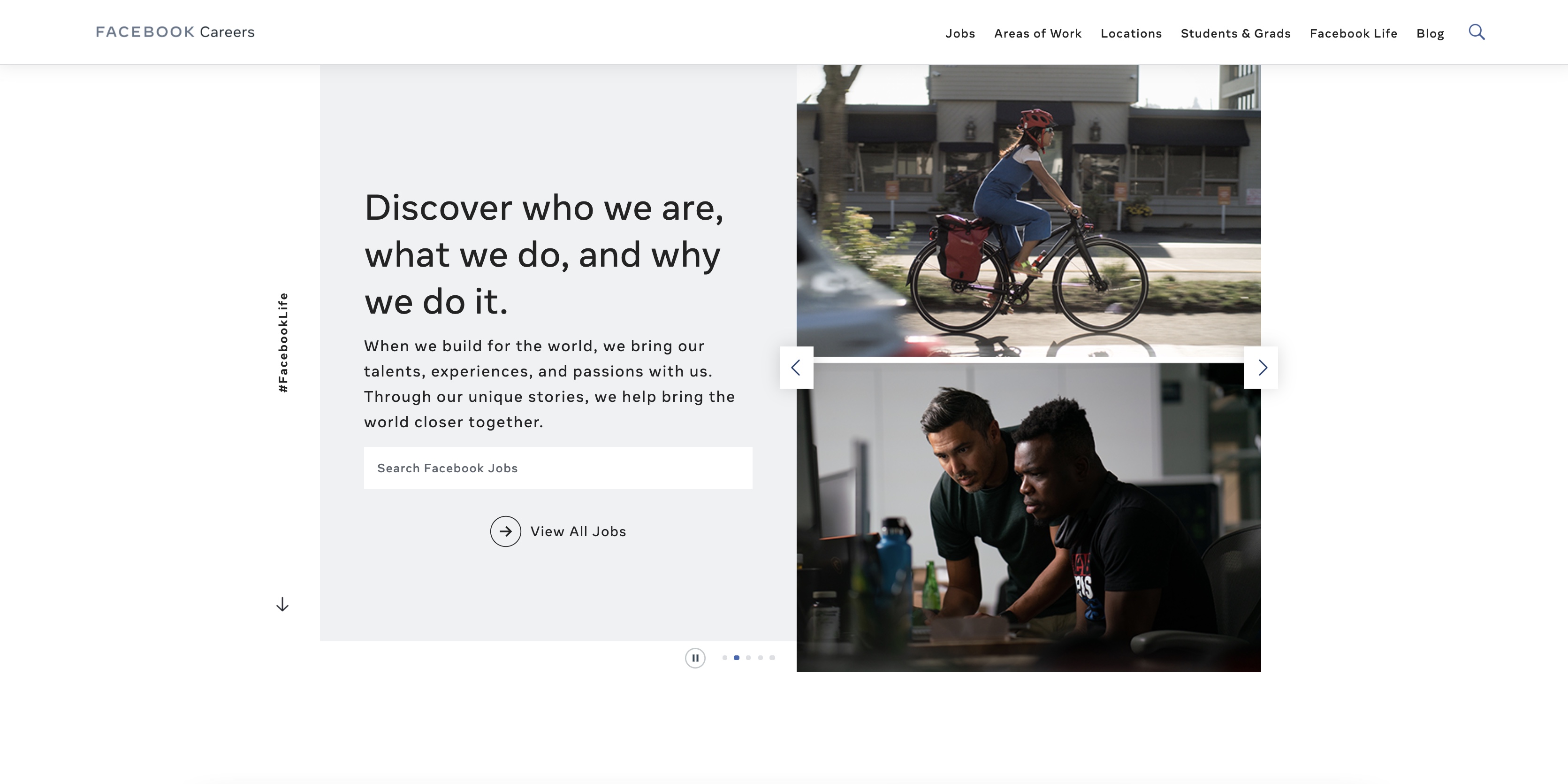Facebook Careers Page